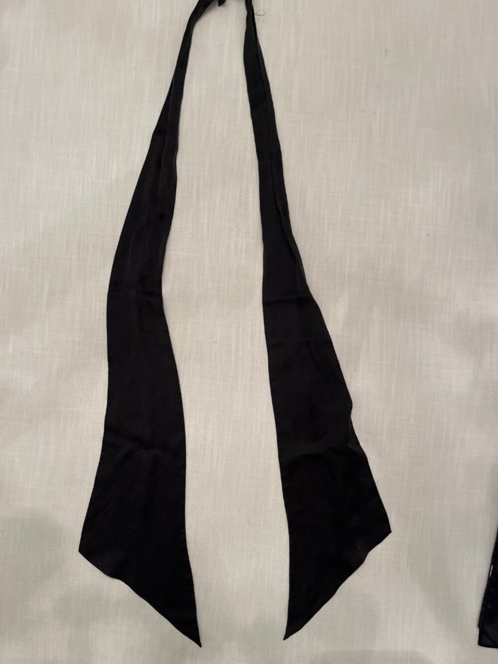 Black Silk Sash Belt Long Obi Tie